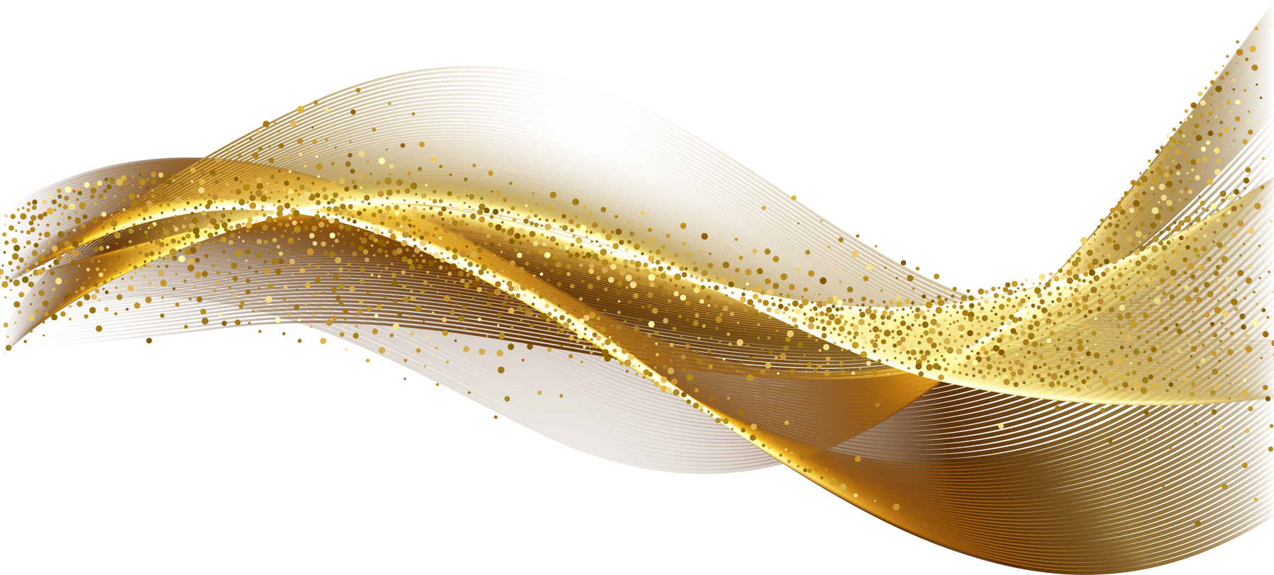 Gold glowing wave